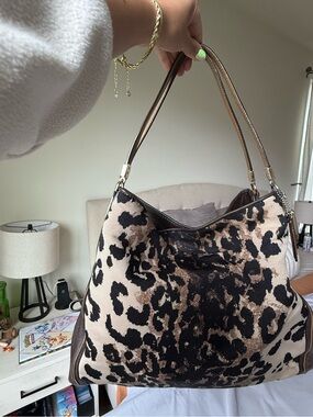 Coach Madison Phoebe Shoulder Bag in Ocelot print